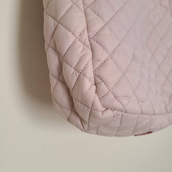 MZ Wallace Crosby Quilted Hobo Shoulder Bag Nylon Pink - Picture 6 of 11